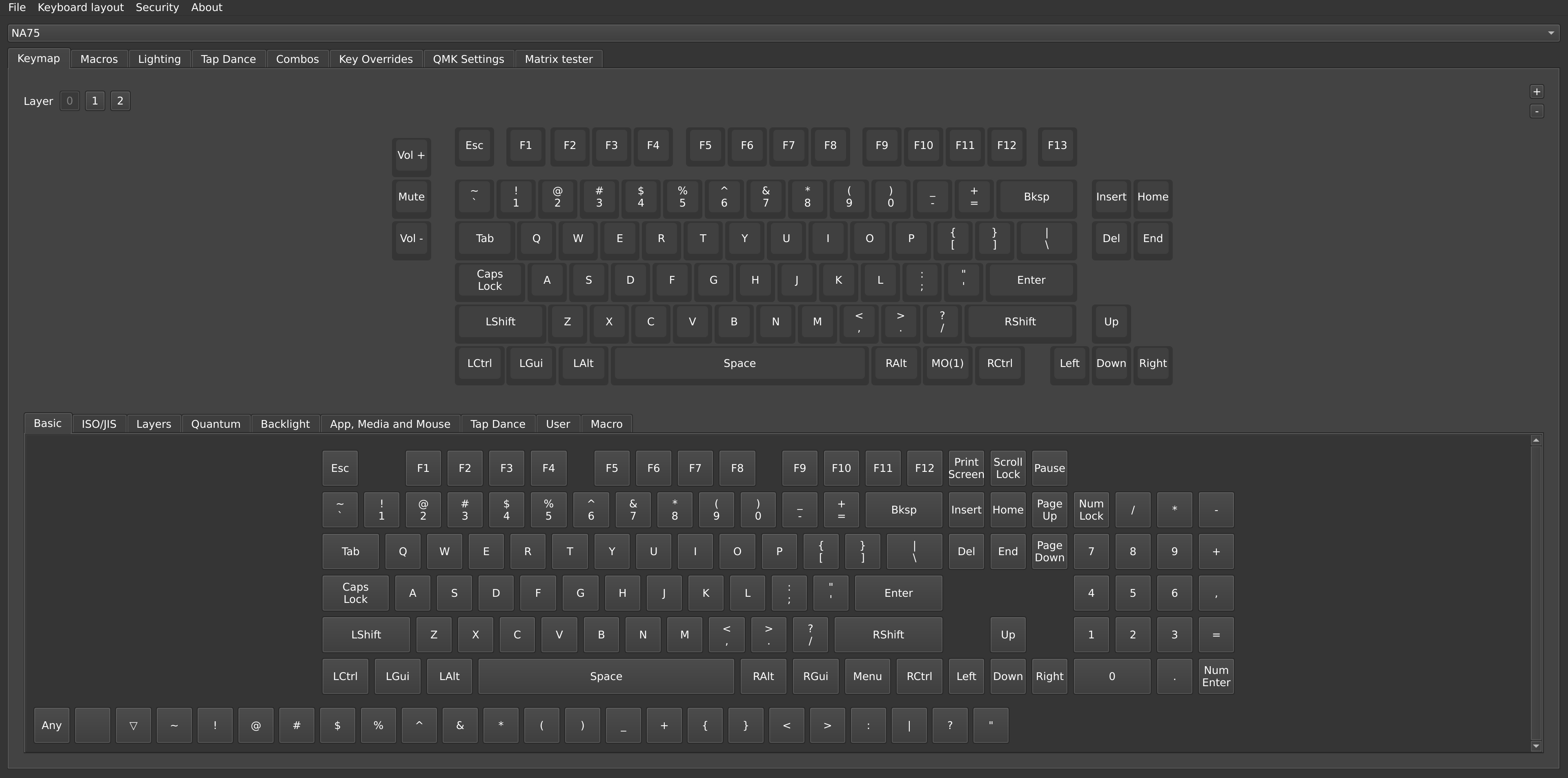 Na75单模键盘自定义界面